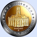 Pièce commémorative de 2€ de l'Allemagne en 2009